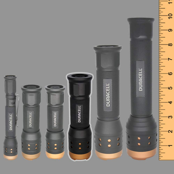 Infinity X1 Duracell 700 Lumen Aluminum Focusing Flashlight for Everyday Use - Ultra-Light and Easy to Carry Design with 3 Modes and 3-AAA Batteries Included. Great for in-DoorOut-Door Use
