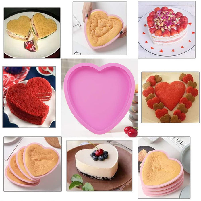 Heart Silicone Chocolate Molds Mousse Cake Baking Reusable Mold