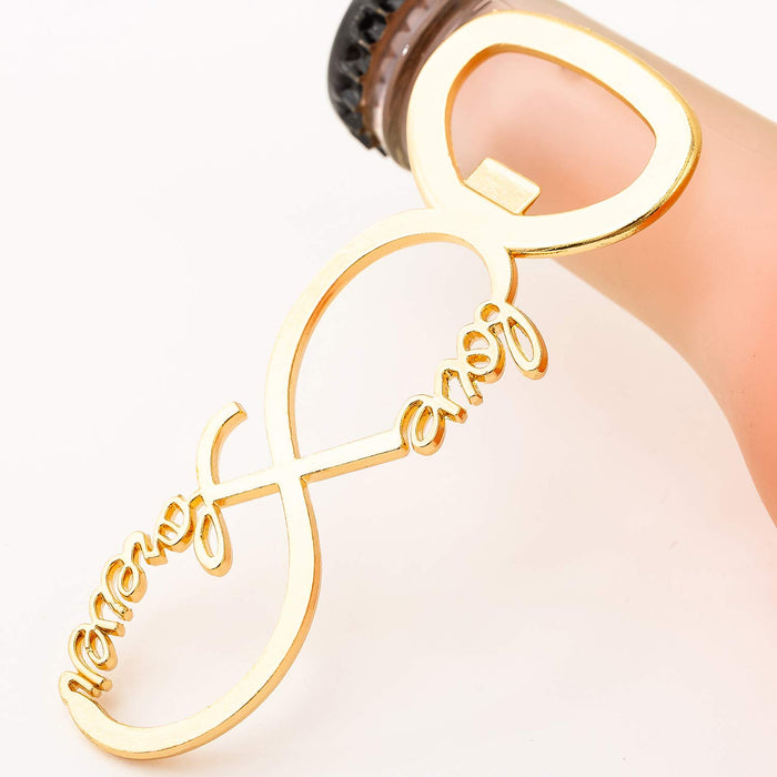 24 Pcs Love Forever Bottle Openers for Wedding Party Bridal Shower Favors Decorations s or Souvenirs for Guests with Individual