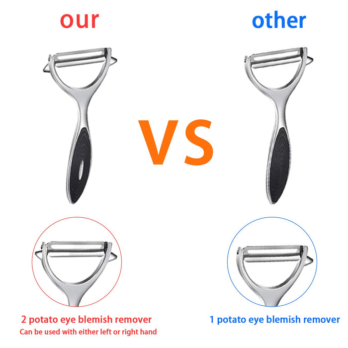 2pcs Vegetable Peeler For Kitchen, Potato Peelers For Fruit Straight Blade,  Durable Non-slip Handle