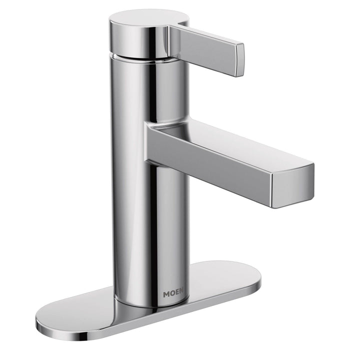 Moen 84774 Beric One-Handle Single Hole Bathroom Faucet with Drain Assembly, Chrome