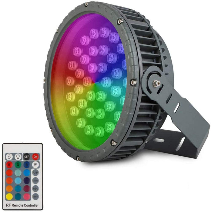 108W RGB Wall Washer Outdoor spotlight, Outdoor Color Changing Stage Lights with Remote, Uplights for Weddings, Parties, Patio, Outdoor Wall Washing, Landscape Lighting, IP65 Waterproof US 3-Plug
