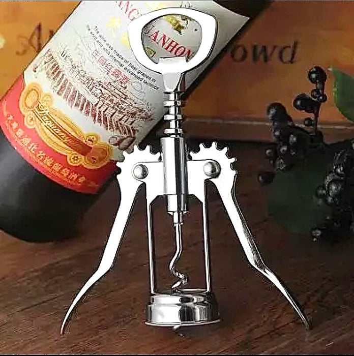 Wine bottle opener, Premium quality Zinc alloy, Multifunctional wine and beer bottle opener, winged corkscrew bottle opener