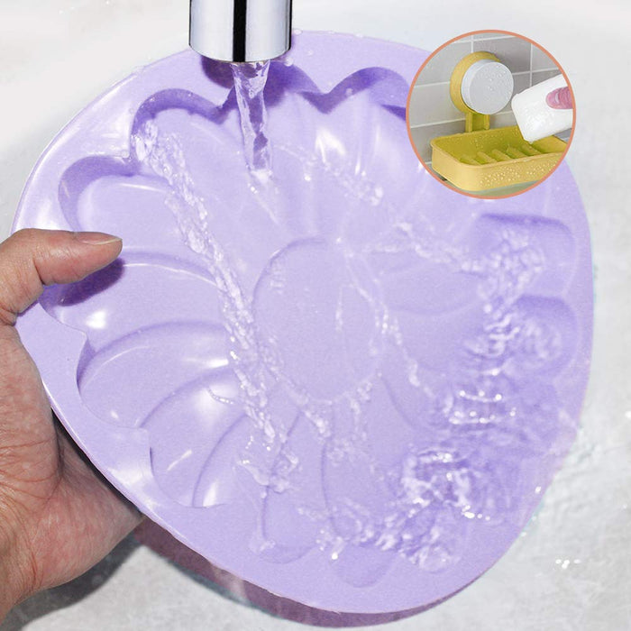 Joyeee Sunflower Baking Pan, Flower Molds Silicone Baking Mold, 8.7 Inch  Cake Tray, Flower Cake Pan Baking Supplies Tools, Children's Day and