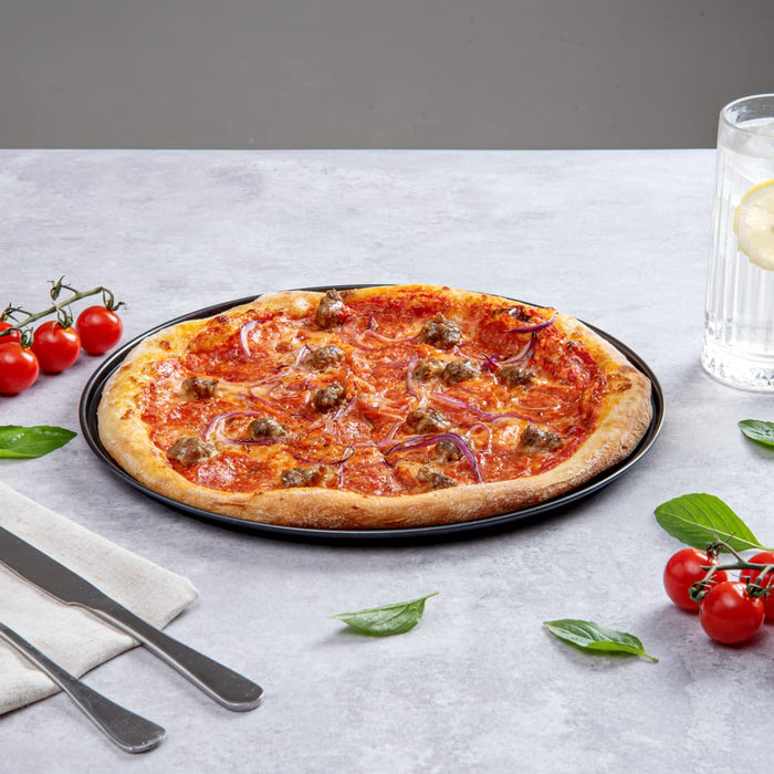 Restaurantware Met Lux 10 Inch Commercial Pizza Pan, 1 Coupe Style