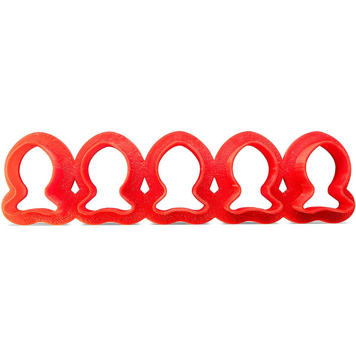 Fish Cookie Cutter Multi x5 – Plastic Red Fish Cutters For Cookies, Dough, Bread, Soft Fruits, Soft Veggies