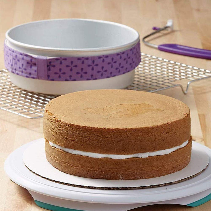 ZSNWGZ Set of 3 Bake Even Cake Strips,Cake Pan Dampen Strips,Super Absorbent Thick Cotton,Cake Strips for Baking,Cake Pan Strips