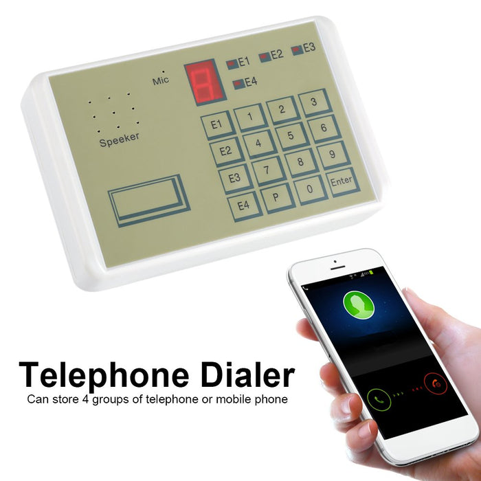 Wired Telephone Voice Auto dialer Safety Alarm System Burglar Security House Alarm System for Complete Home and Business Security with Mounting Accessories