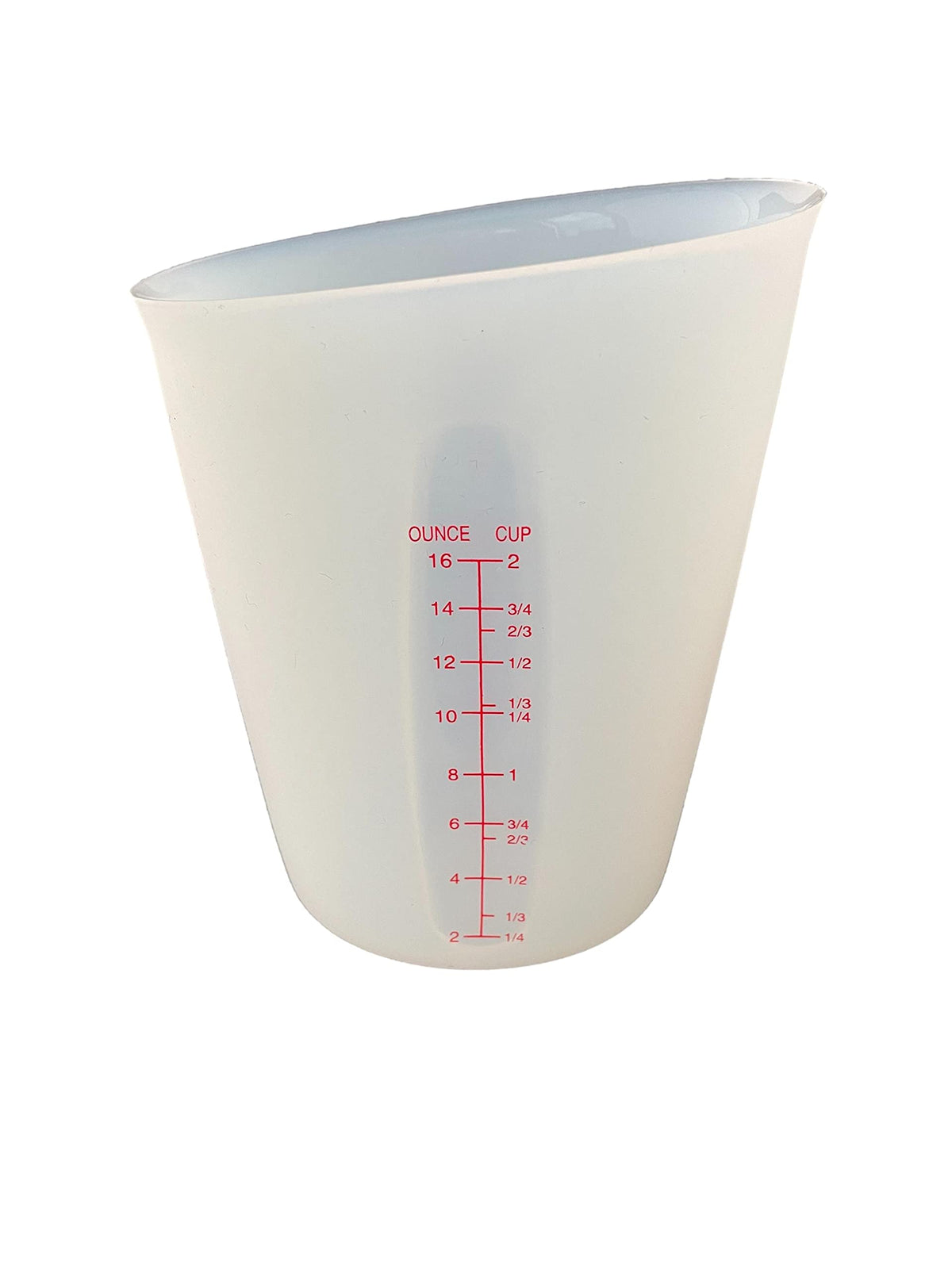 Restaurantware 16 oz Flexible Measuring Cup,1 Heat-Resistant Rubber Measuring Cup-Microwave-Safe,Dishwasher-Safe,Translucent Silicone Soft Measuring
