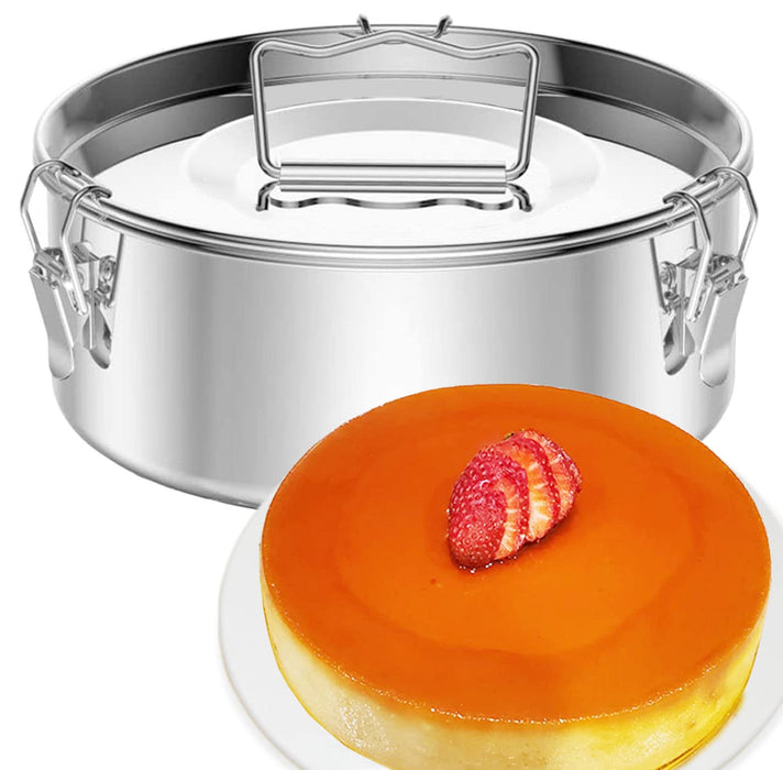 Flanera Stainless Steel Flan Mold 85 oz, Compatible with Instant Pot 6 —  CHIMIYA