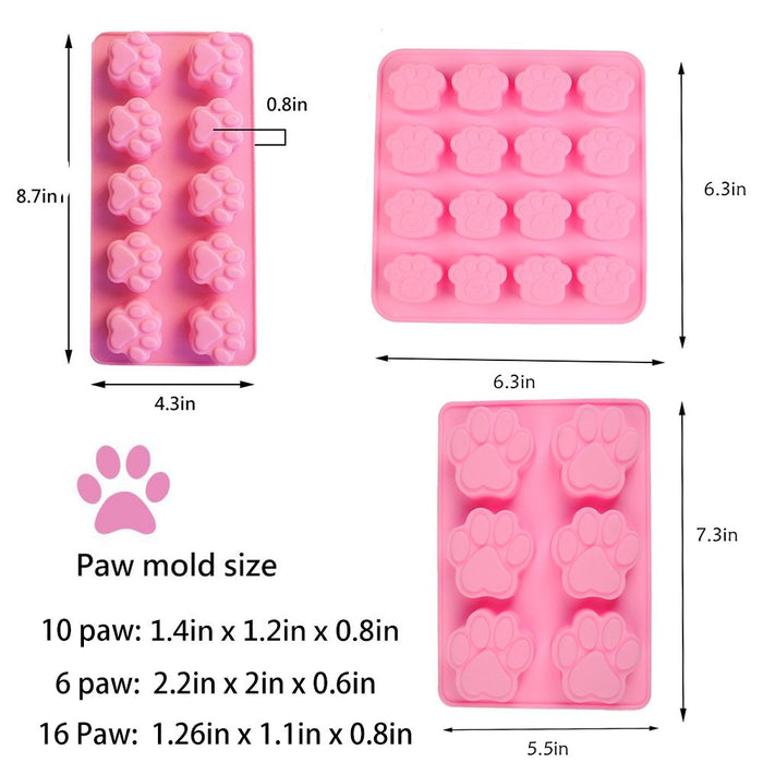 Food Grade Silicone Puppy Treat Molds, Shxmlf Dog Paw and Bone Mold, N —  CHIMIYA