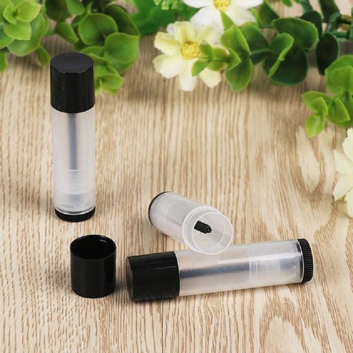 AMORIX 50PCS 10ml Black Lip Gloss Tubes Empty Clear Lip Balm Containers  Refillable Soft Cosmetic Squeeze