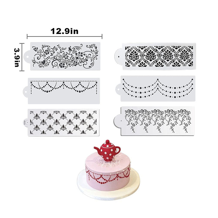 BINBE 14 Pcs Cake Decorating Stencils Floral Wedding Cake Stencil Flor —  CHIMIYA