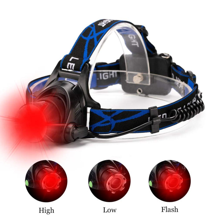 GaiGaiMall Red LED Headlamp, Zoomable Tactical High Lumen Headlamp Lon —  CHIMIYA