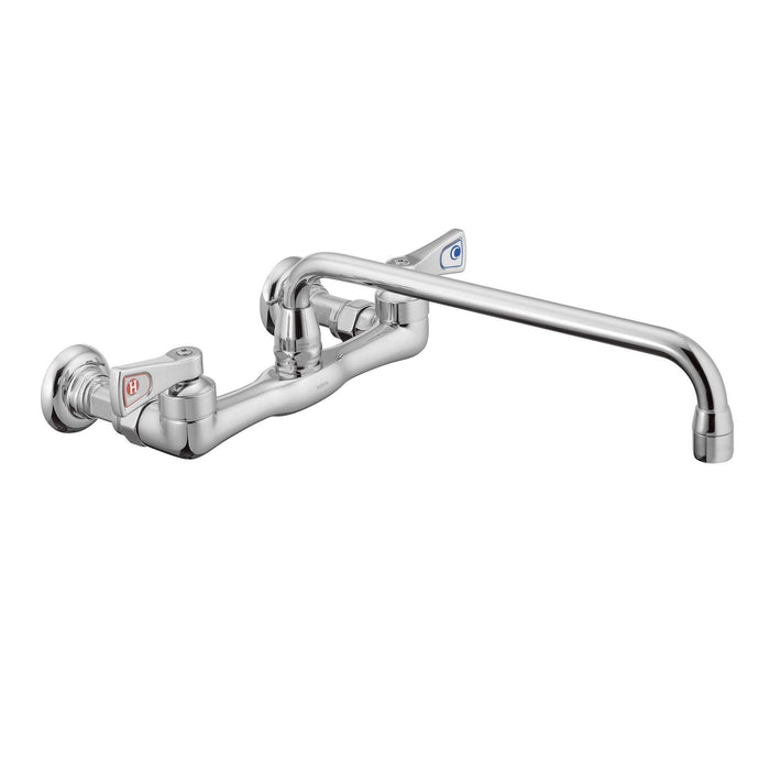 Moen 8119 Commercial M-Dura Two-Handle Wall Mount Utility Faucet 2.2 gpm, Chrome