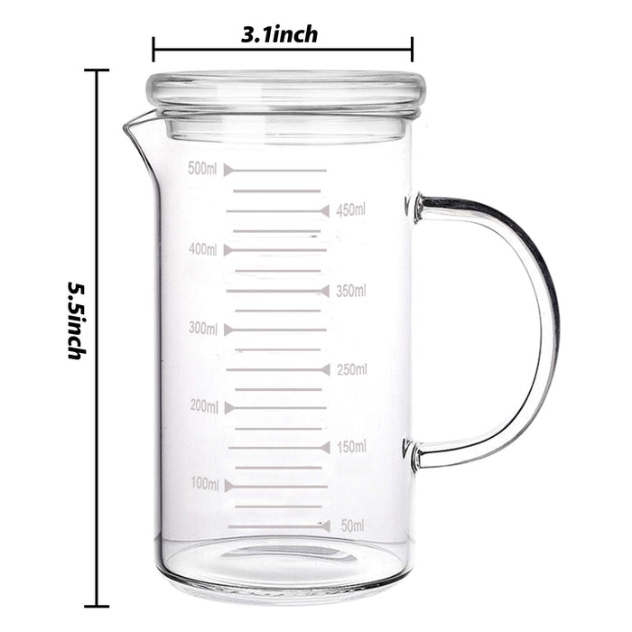 Borosilicate Glass Measuring Cup with Spout 350ml, Clear