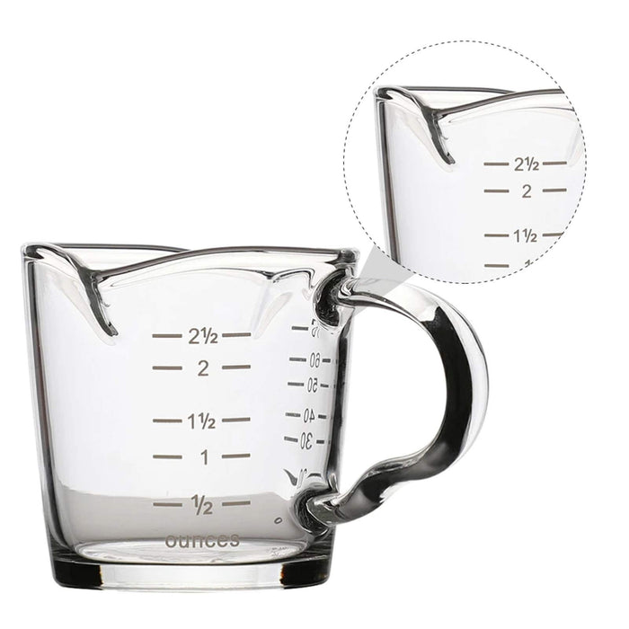 SHOT GLASS DOUBLE SPOUTS WITH HANDLE - 70ML