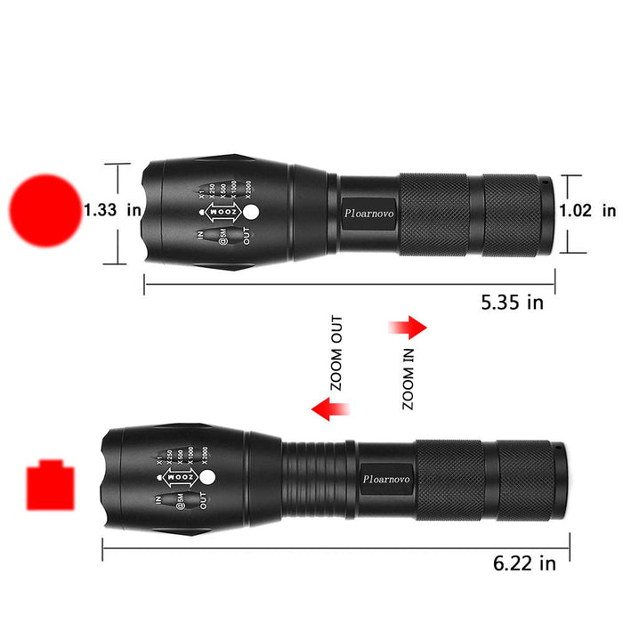 Ploarnovo Red Light Flashlight LED Single Mode-Zoomable Red Light Flas —  CHIMIYA
