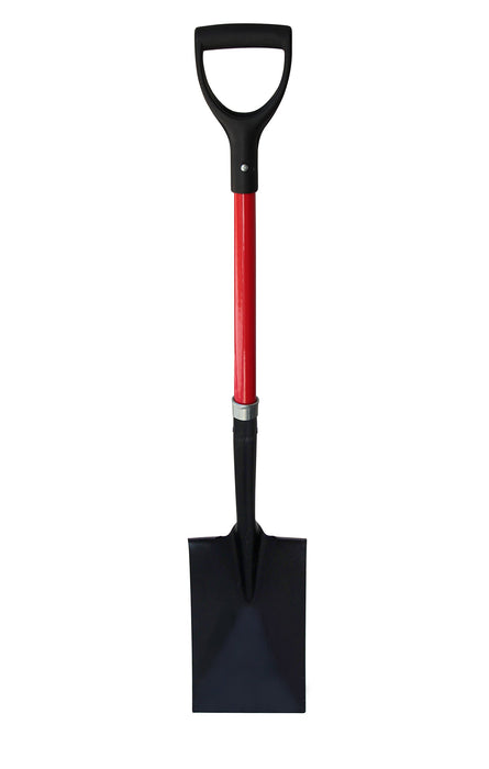 TABOR TOOLS Shovel with Straight Blade and Comfortable D Grip 32 Inch Fiberglass Handle, Digging Spade. J212A. (D Handle, Straight Blade)