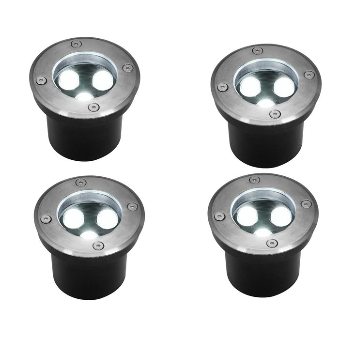 4pcs 3W LED Ring Fountain Light, In-ground Lights, Waterproof Lawn Lights, Garden Terrace Lights, for Deck,Step,Yard, Garden (Color : Red, Size : 3w(24V))