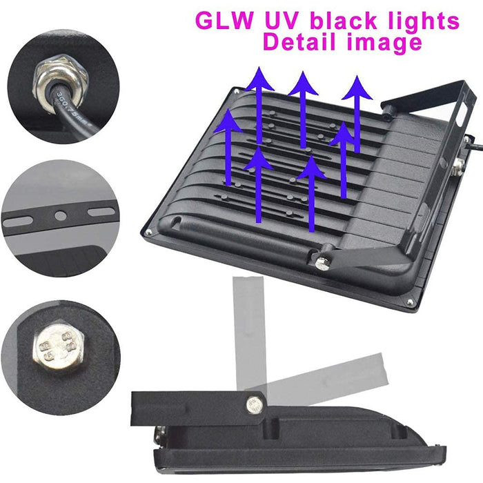 GLW Blacklight, LED 60W Black Light Flood Light IP66-Waterproof (with —  CHIMIYA