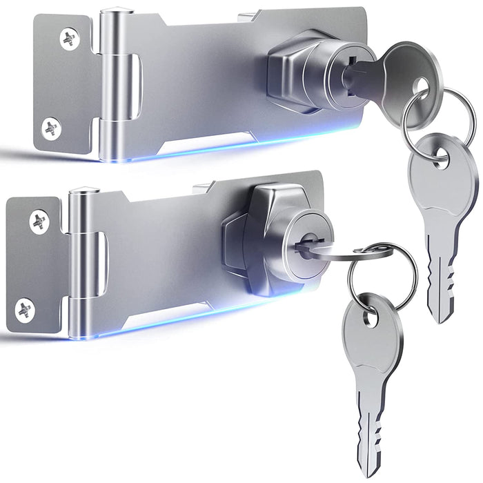 Cabinet Locks with Keys Door Latch - Hasp Lock for Drawers