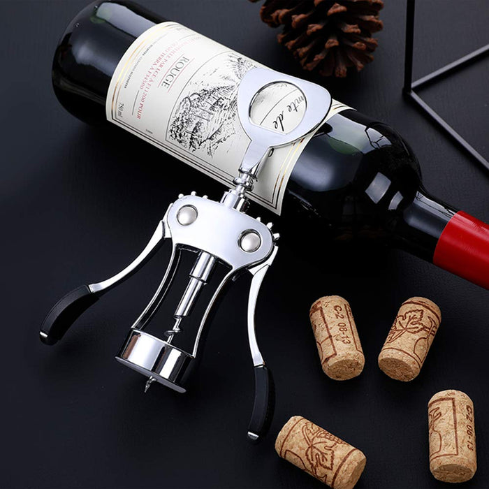 Zinc Alloy Wing Corkscrew Multifunctional Wine Bottle Opener