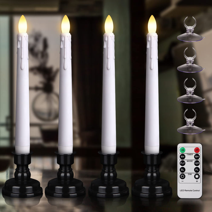 Battery Operated LED Window Candles with Timer