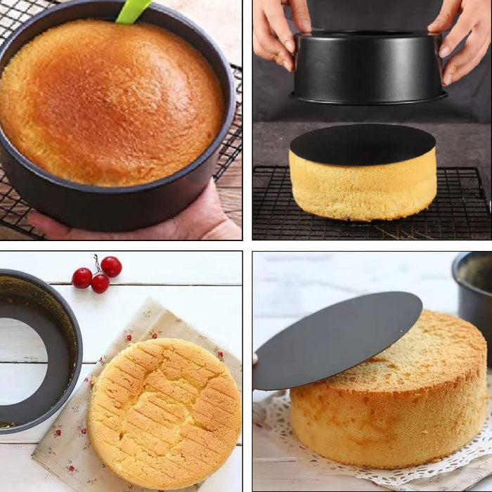 NonStick Cake Pan Carbon Steel, Deep Round Cake Pans , 3 Sets 4 6 8 in —  CHIMIYA