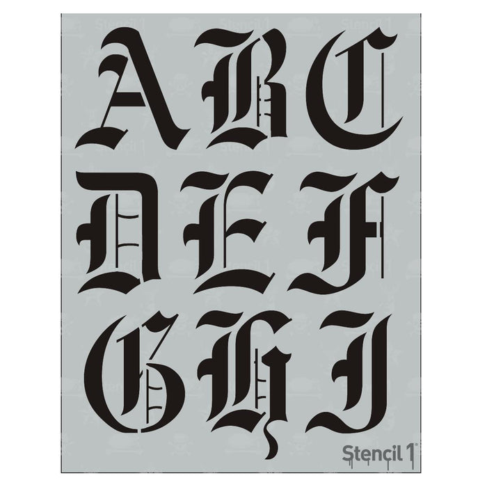Alphabet Stencils Font Englush