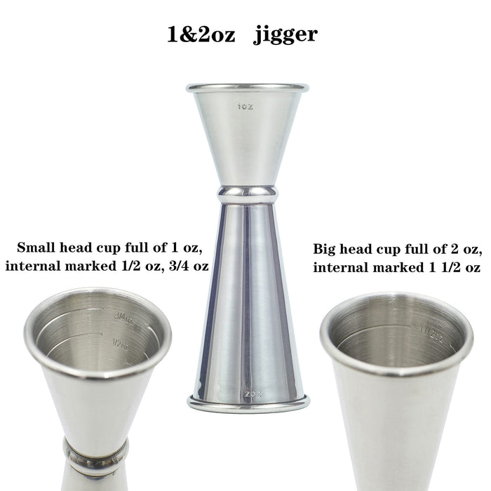 Large 24 oz Stainless Steel Cocktail Shaker Set - Mixed Drink Shaker - —  CHIMIYA