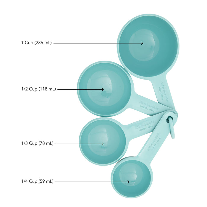 Kitchenaid 9-piece BPA-Free Plastic Measuring Cups and Spoons Set in Aqua  Sky