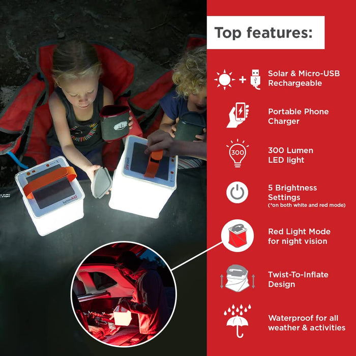 LuminAID PackLite Max 2-in-1 Camping Lantern and Phone Charger | For  Backpacking, Emergency Kits and Travel | As Seen on Shark Tank