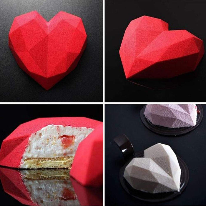 Silicone Halloween Baking Molds Diamond Cake Mold Heart Shape Chocolate DIY  Mold