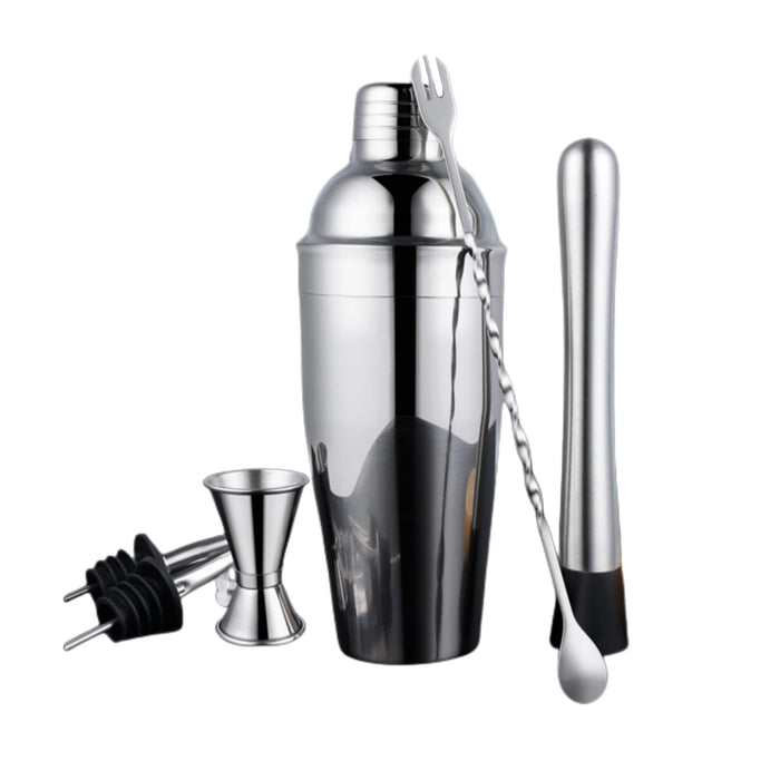 Large 24 oz Stainless Steel Cocktail Shaker Set - Mixed Drink Shaker - Martini  Shaker Set With Built
