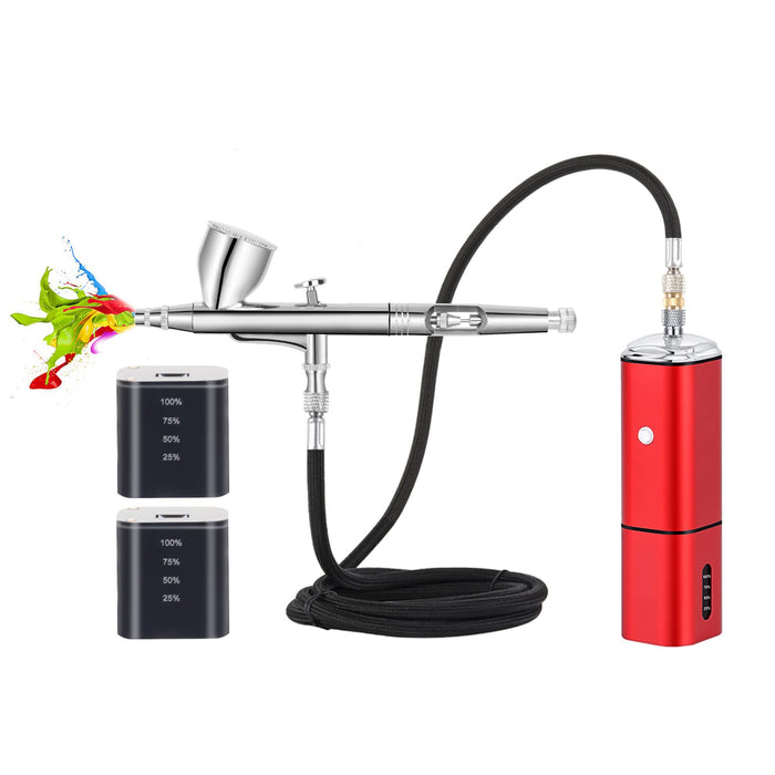Cordless Airbrush Kit with Compressor, 32PSI Rechargeable Air