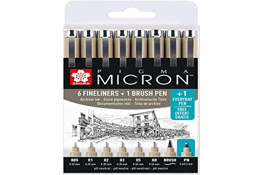 Pigma Fine Line Pen, Black - 8 Pack