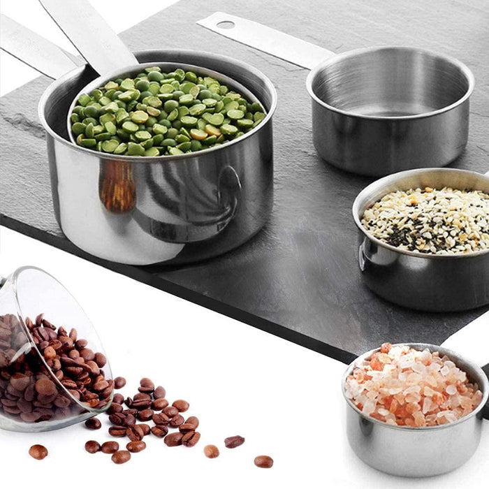 Stainless Steel Measuring Cups And Spoons Set - Stackable Kitchen