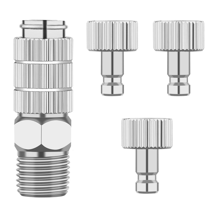 Hztyyier 1/8 Airbrush Quick Release Plugs Disconnect Coupler Air Hose Adapter HighQ Airbrush Connector Male Ends Coupler Release Fitt