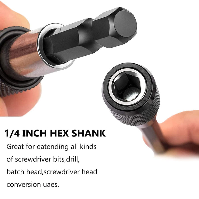 Right Angle Drill Attachment Set, Including Flexible Drill Bit Extension,  3pcs Angle Extension Power Drill Attachment with 1/4'' Hex Impact Shank