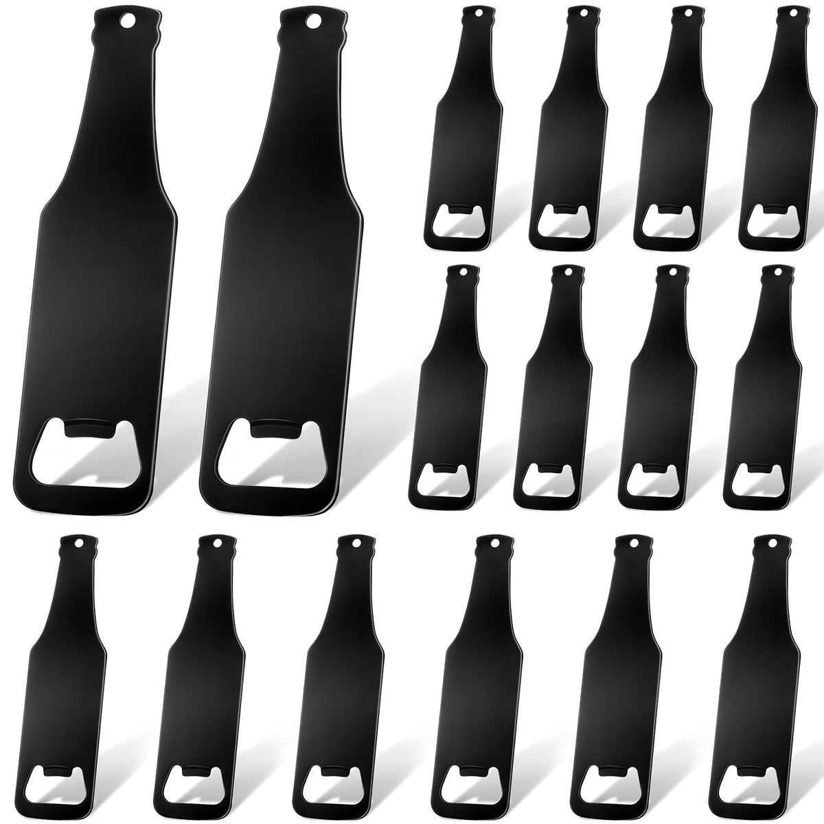 Set of 24 Stainless Steel Flat Beer Bottle Opener Bulk Funny