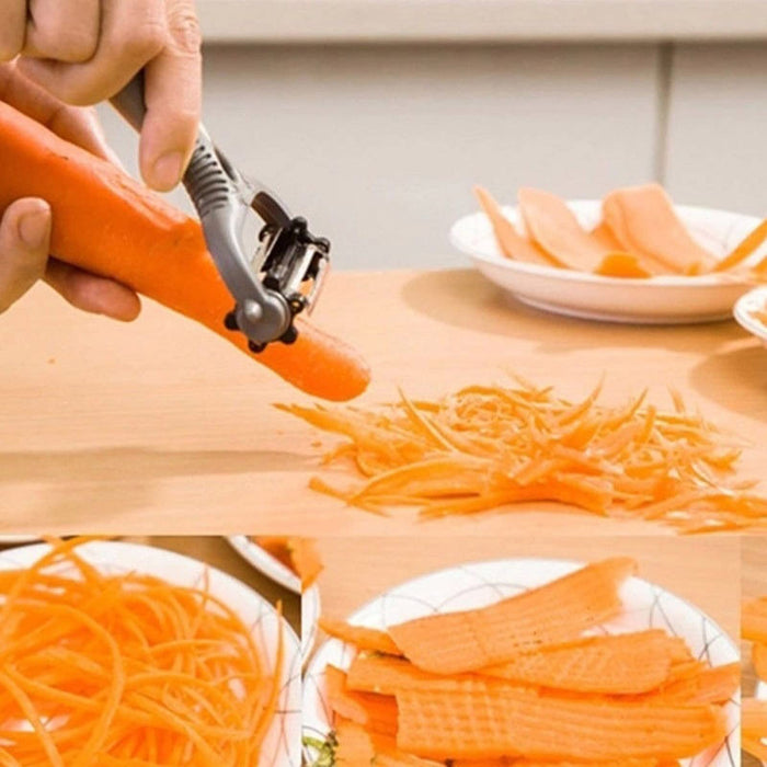 IEASExpq Peelers Multifunctional 360 Degree Rotary Kitchen Tool Vegetable Fruit Potato Carrot Peeler， Grater Turnip Cutter Slicer