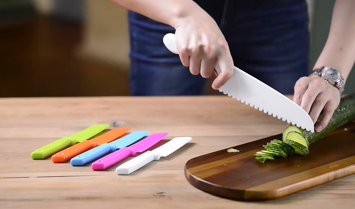 Starpack Nylon Kitchen Knife Set (3 Piece) - The Perfect Kids Knife, Lettuce