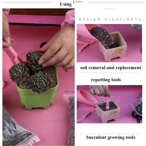 Succulent Kit Roll Organizer Gardening Tool Set