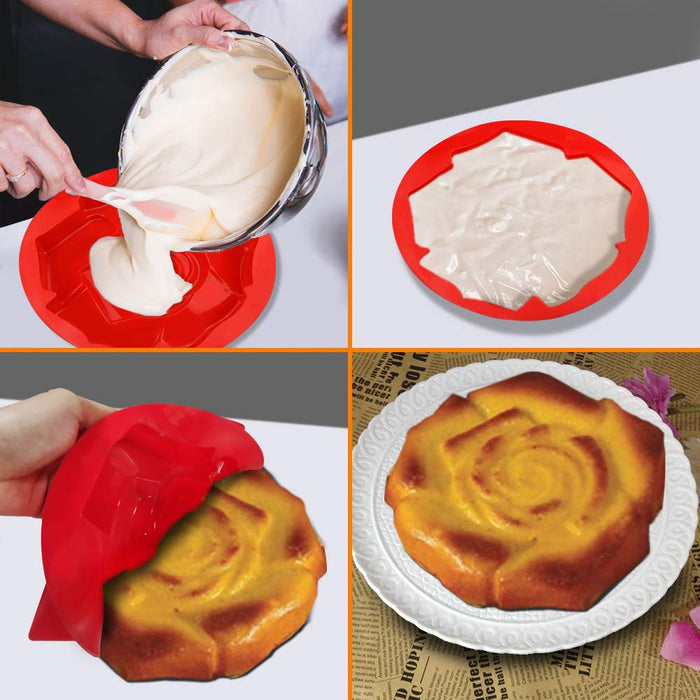 Joyeee Sunflower Baking Pan, Flower Molds Silicone Baking Mold