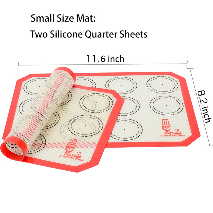 Small Silicone Baking Mats Quarter Sheet Baking Mats Non Stick