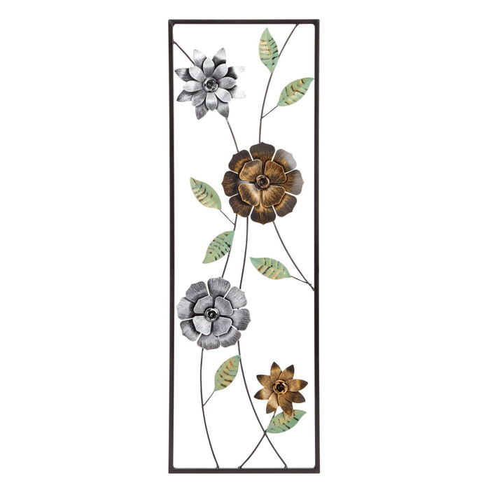 Juvale Metal Flower Wall Decor for Living Room, Wall Art for s, Weddings, Housewarming (12 x 35 In)