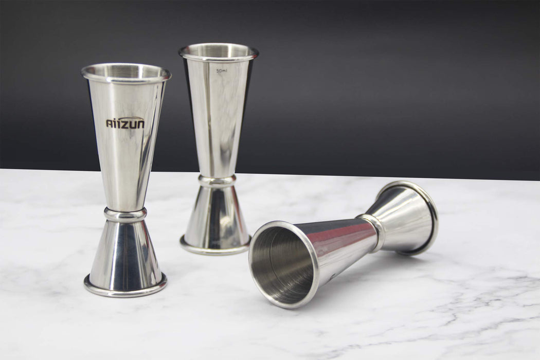 15/30ml 25/50ml Stainless Steel Cocktail Cup Drink Mixer Jigger Bar Party  Cocktail Shaker Short Drink Measure Cup