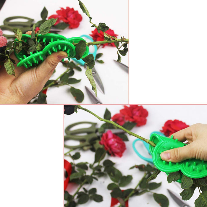 BEADNOVA Rose Thorn Stripping Tool Thorn Remover Metal Thorn Stripper Thorn  Remover for Floral DIY and Gardening (3pcs, Red Green and Pink)