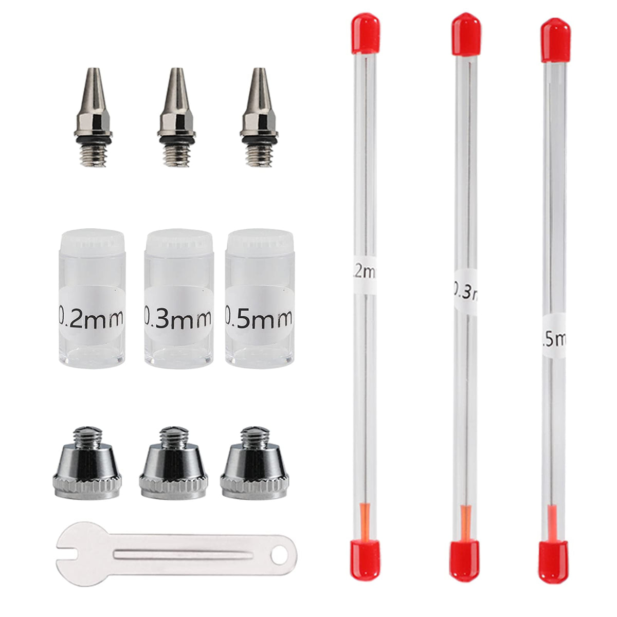 Spedertool Airbrush kit with Acrylic Airbrush Paint,Complete Air Brush Set  with Professional 12Pcs x10ml Airbrush Color Set Acrylic Model Paint for